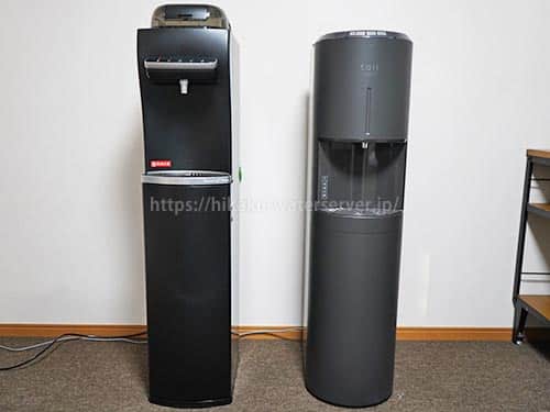 ハミングウォーター・flowsとエブリィフレシャス・トールを並べた写真